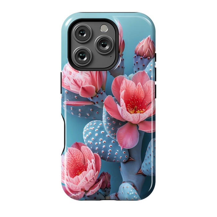 iPhone 16 Pro StrongFit Pastel cactus flowers by haroulita