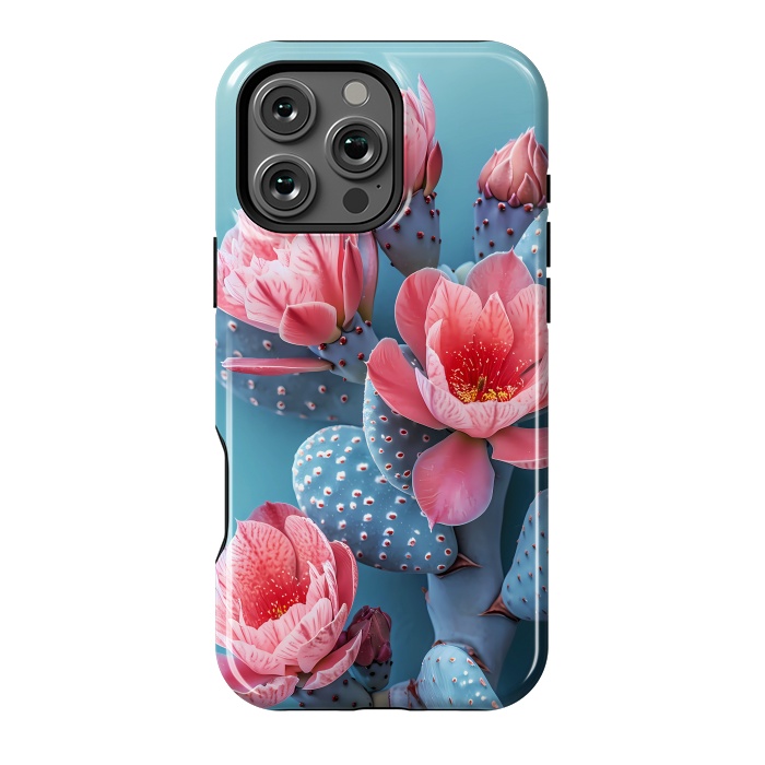 iPhone 16 Pro Max StrongFit Pastel cactus flowers by haroulita