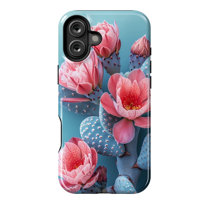 iPhone 16 Plus StrongFit Pastel cactus flowers by haroulita