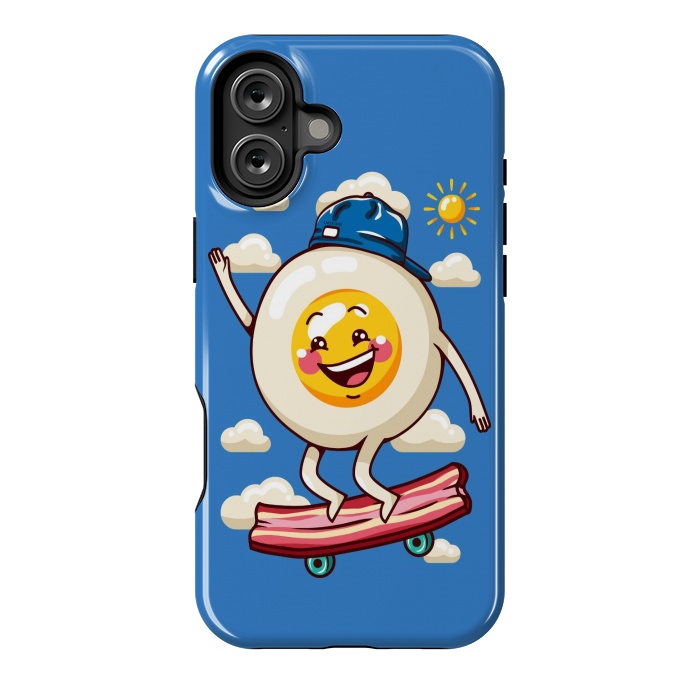 iPhone 16 Plus StrongFit Funny Fried Egg by LM2Kone