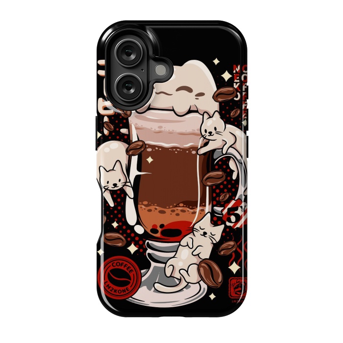 iPhone 16 StrongFit Catpuccino - Coffee Kawaii Cat by LM2Kone