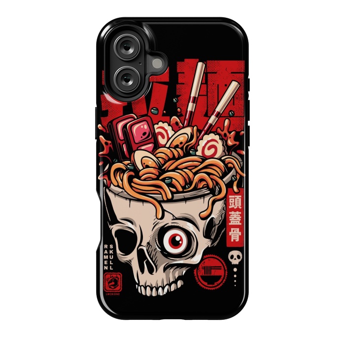 iPhone 16 Plus StrongFit Skull Ramen Noodles by LM2Kone