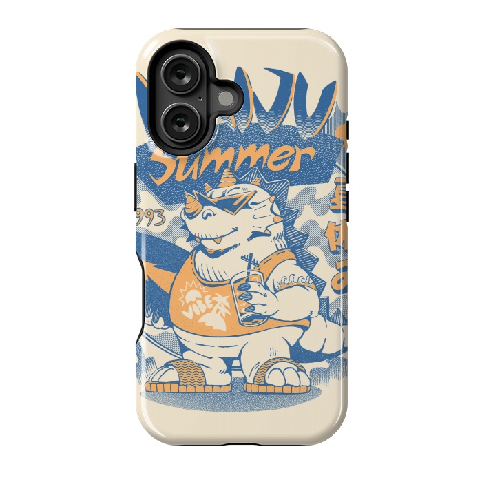 iPhone 16 StrongFit Kaiju Summer Vibes  by Ilustrata