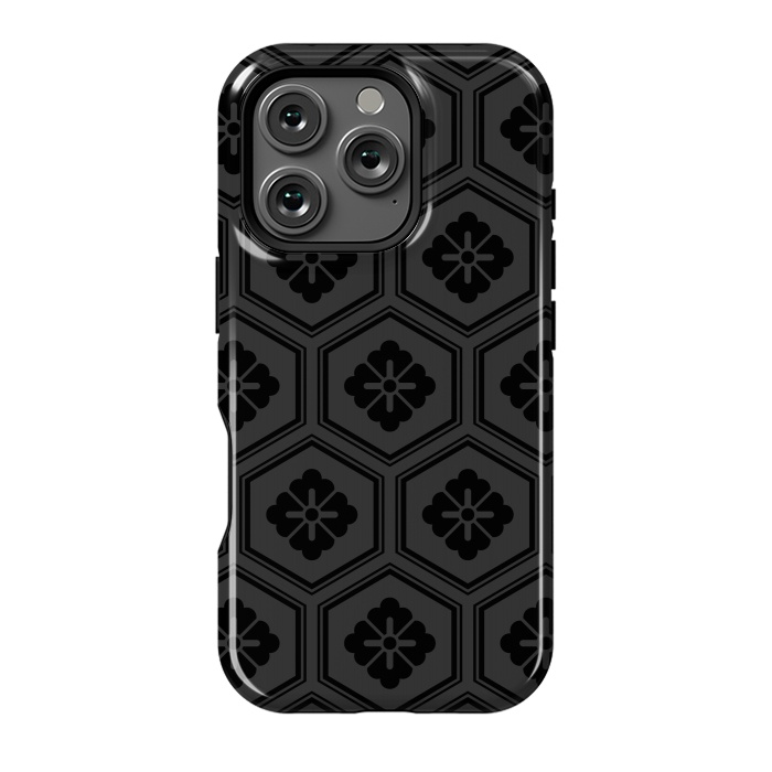 iPhone 16 Pro StrongFit Kikko Pattern Dark by JohnnyVillas