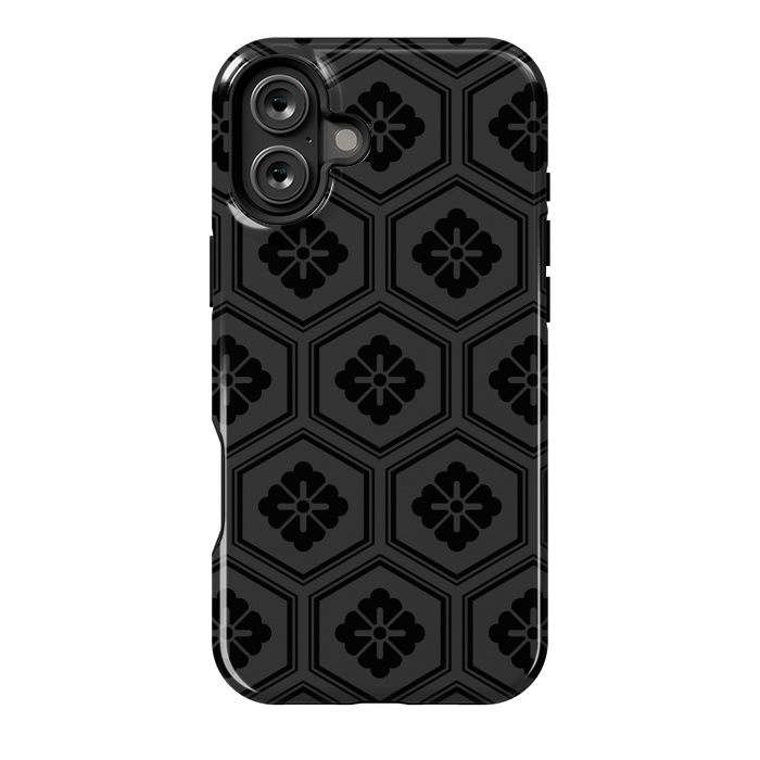 iPhone 16 Plus StrongFit Kikko Pattern Dark by JohnnyVillas