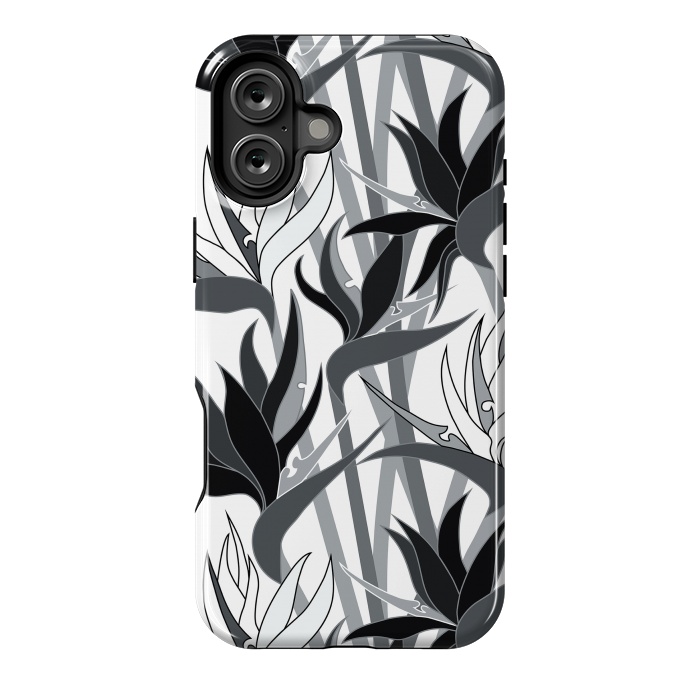 iPhone 16 Plus StrongFit Seamless Floral Pattern Plant Strelitzia G613 by Medusa GraphicArt