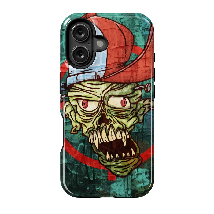 iPhone 16 StrongFit monster head with cap by Manuvila