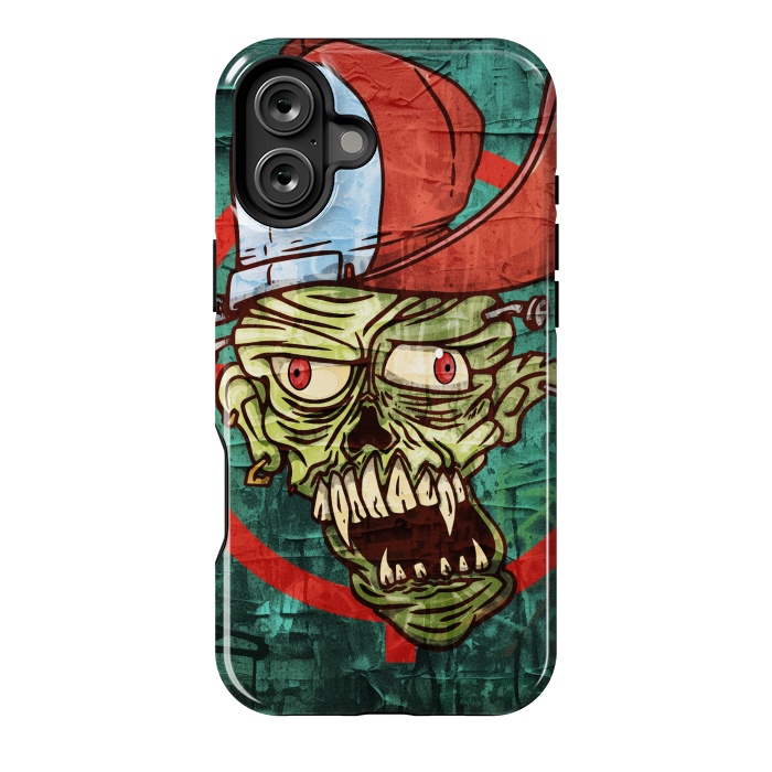 iPhone 16 Plus StrongFit monster head with cap by Manuvila