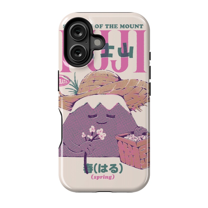 iPhone 16 StrongFit Mount Fuji Spring by Ilustrata