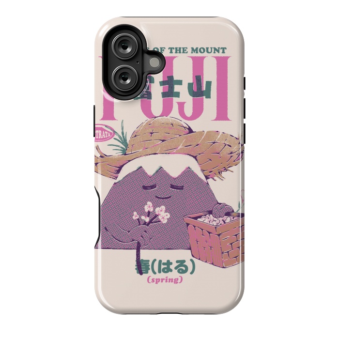 iPhone 16 Plus StrongFit Mount Fuji Spring by Ilustrata