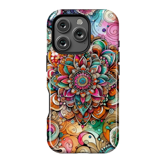 iPhone 16 Pro StrongFit Hand Drawn Mandalas by Texnotropio