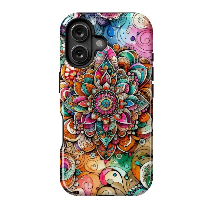 iPhone 16 StrongFit Hand Drawn Mandalas by Texnotropio