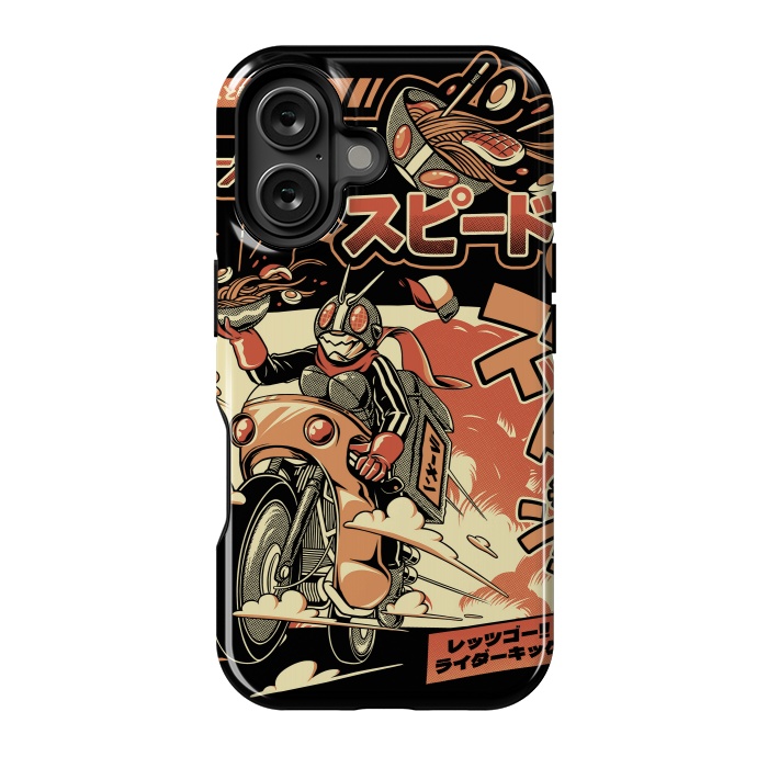 iPhone 16 StrongFit Ramen Rider - Black Version by Ilustrata