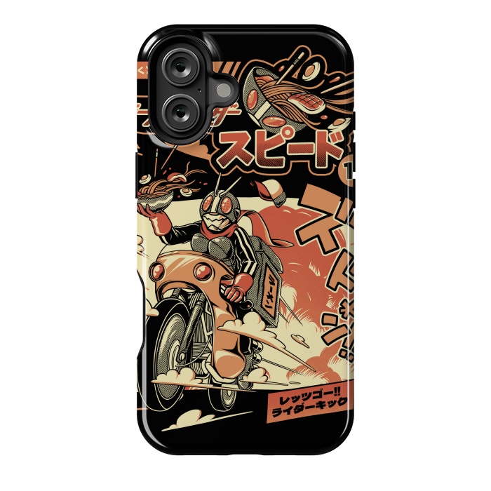 iPhone 16 Plus StrongFit Ramen Rider - Black Version by Ilustrata