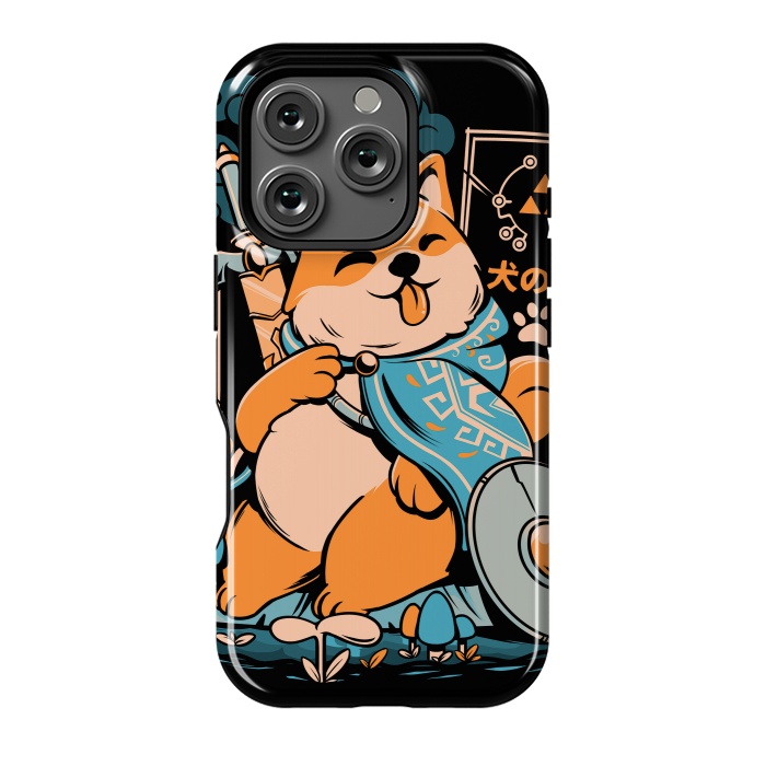 iPhone 16 Pro StrongFit The Legend of Dog - Black Version by Ilustrata