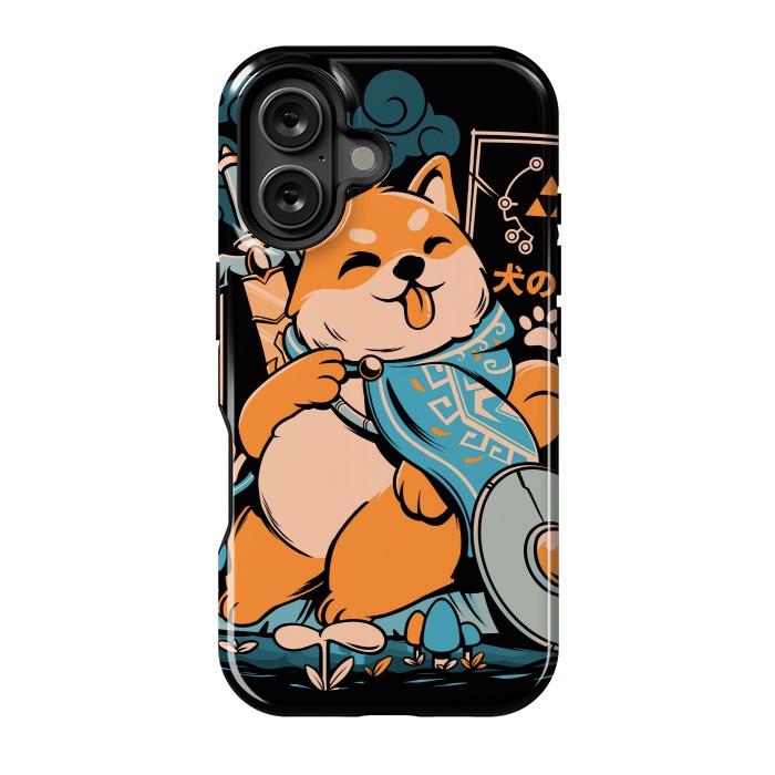 iPhone 16 StrongFit The Legend of Dog - Black Version by Ilustrata