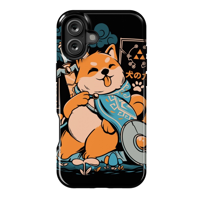 iPhone 16 Plus StrongFit The Legend of Dog - Black Version by Ilustrata