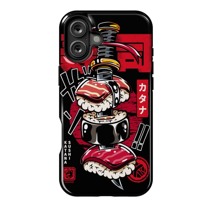 iPhone 16 Plus StrongFit Japan Katana Sushi by LM2Kone