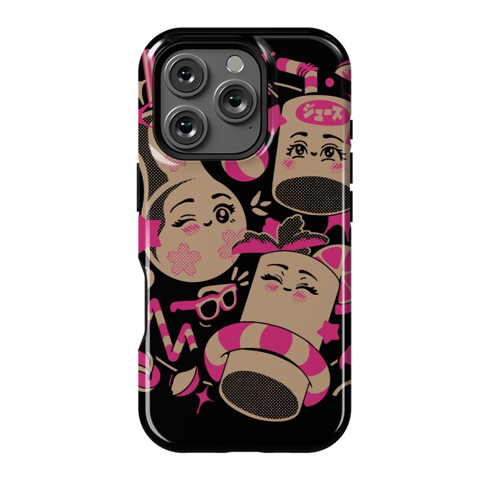 iPhone 16 Pro StrongFit Anime Kawaii Drinks by Ilustrata