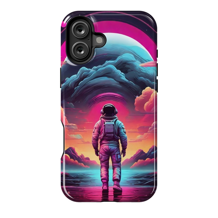 iPhone 16 Plus StrongFit Neon Lone Walker by JohnnyVillas