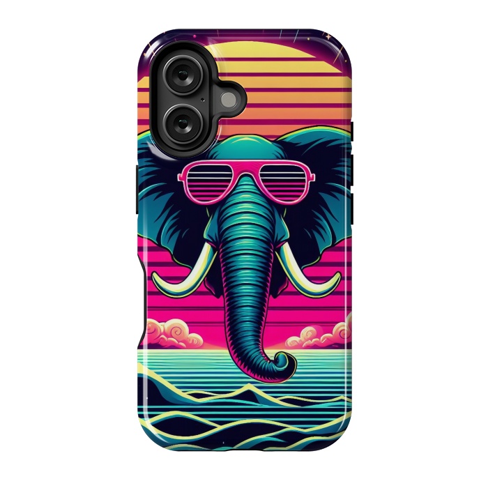 iPhone 16 StrongFit Retro Star Elephant by JohnnyVillas