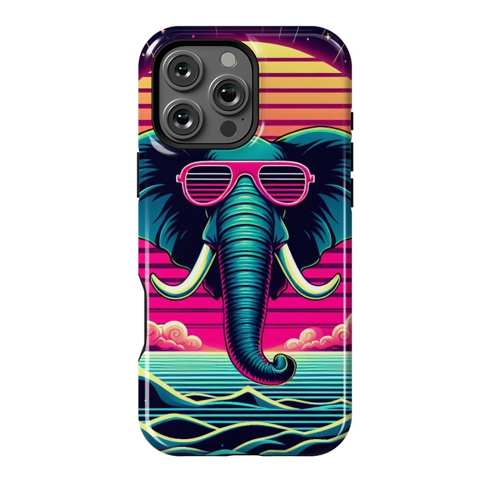 iPhone 16 Pro Max StrongFit Retro Star Elephant by JohnnyVillas