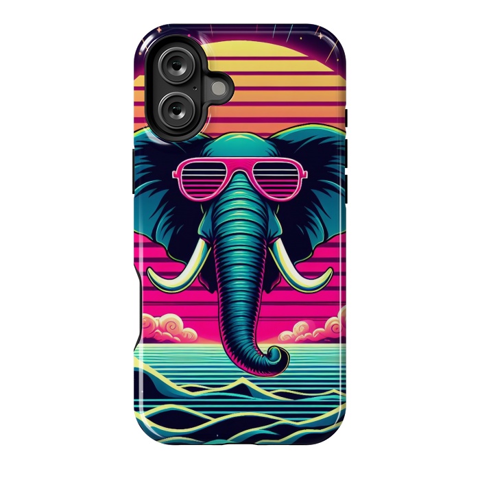 iPhone 16 Plus StrongFit Retro Star Elephant by JohnnyVillas