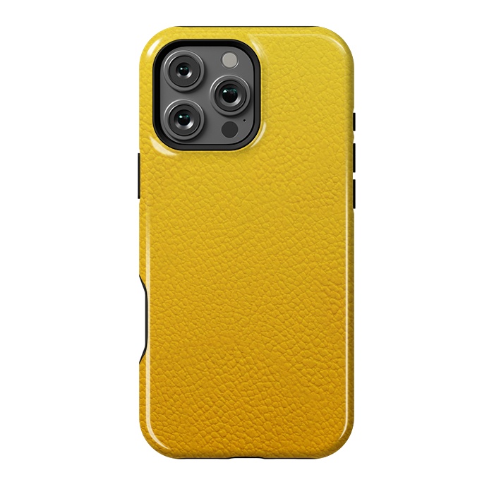 iPhone 16 Pro Max StrongFit Yellow Leather by JohnnyVillas