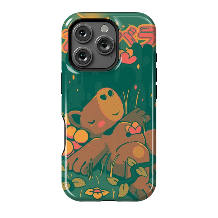 iPhone 16 Pro StrongFit Nature Capybara Vibes by Ilustrata