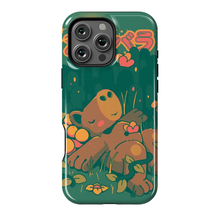 iPhone 16 Pro Max StrongFit Nature Capybara Vibes by Ilustrata