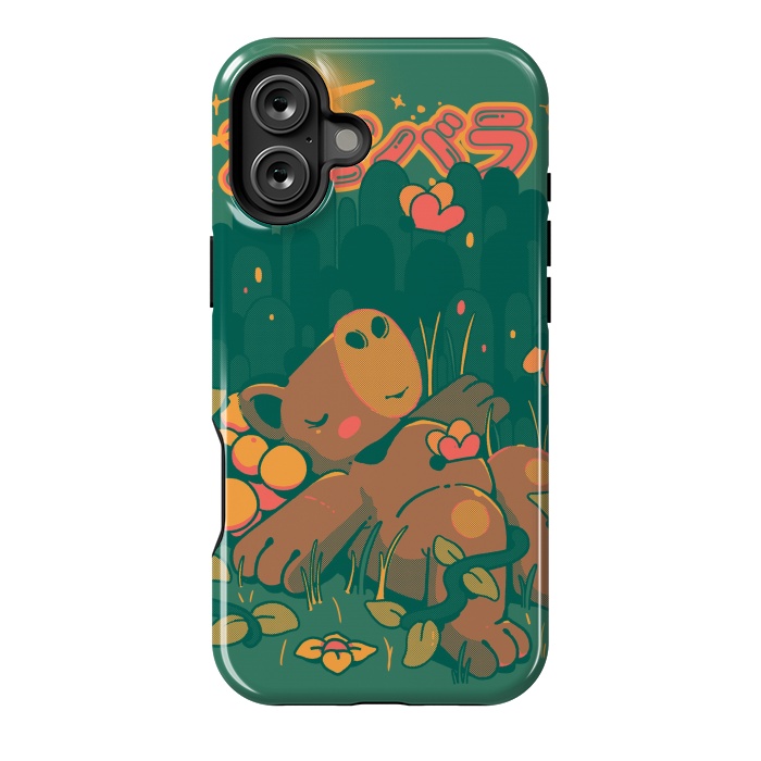 iPhone 16 Plus StrongFit Nature Capybara Vibes by Ilustrata