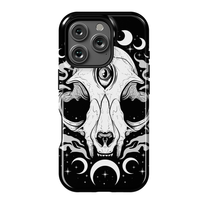 iPhone 16 Pro StrongFit Occult Moon Cat by LM2Kone