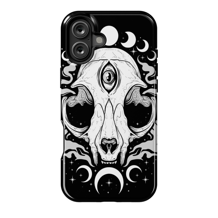 iPhone 16 Plus StrongFit Occult Moon Cat by LM2Kone