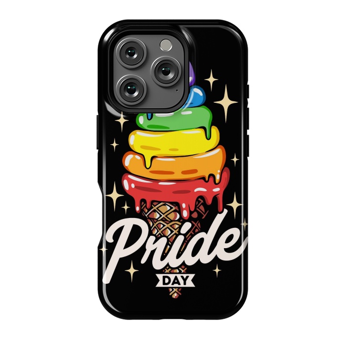 iPhone 16 Pro StrongFit Rainbow Pride Ice Cream by LM2Kone