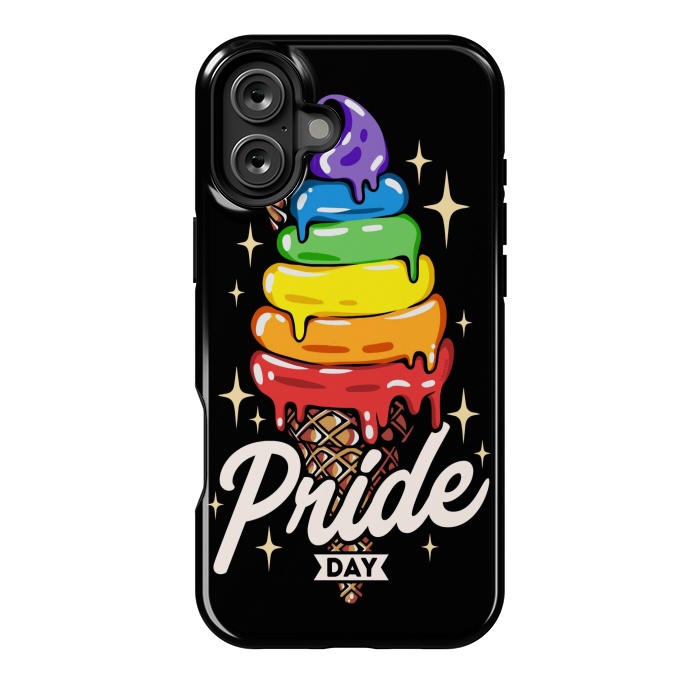 iPhone 16 Plus StrongFit Rainbow Pride Ice Cream by LM2Kone