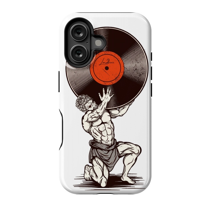 iPhone 16 StrongFit Vinyl Atlas by LM2Kone