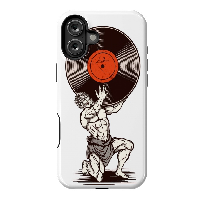 iPhone 16 Plus StrongFit Vinyl Atlas by LM2Kone