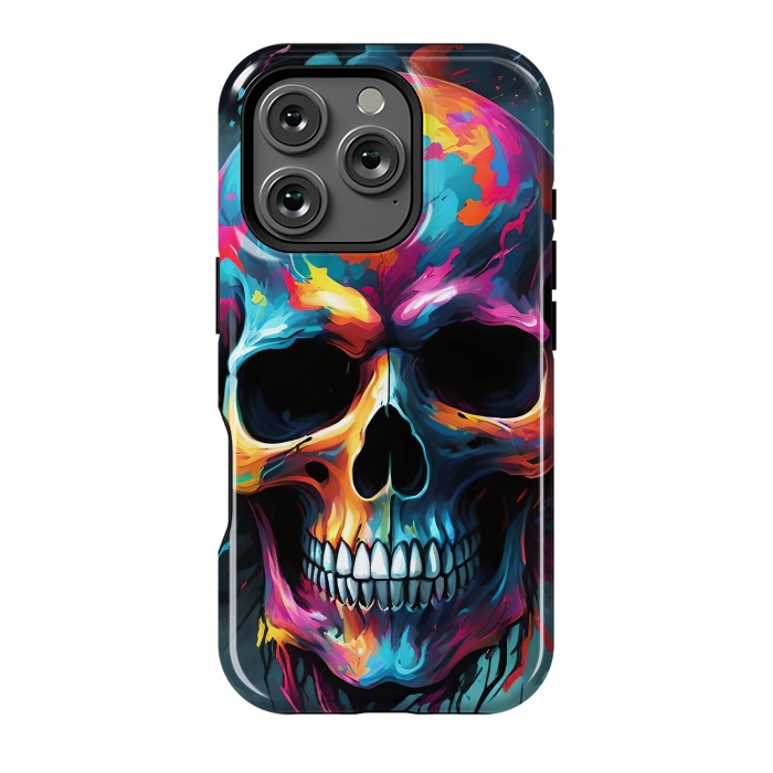 iPhone 16 Pro StrongFit Splash Skull by JohnnyVillas