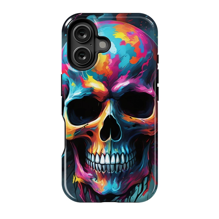 iPhone 16 StrongFit Splash Skull by JohnnyVillas