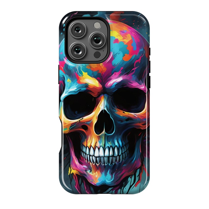 iPhone 16 Pro Max StrongFit Splash Skull by JohnnyVillas