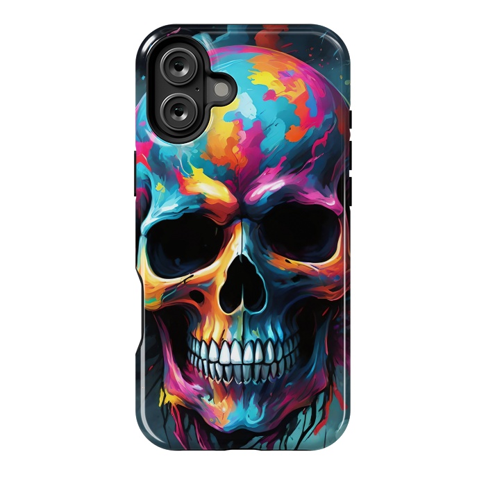 iPhone 16 Plus StrongFit Splash Skull by JohnnyVillas