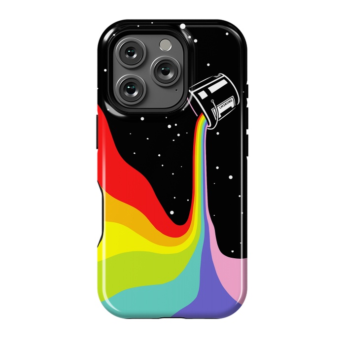 iPhone 16 Pro StrongFit Space Paint Rainbow  by LM2Kone