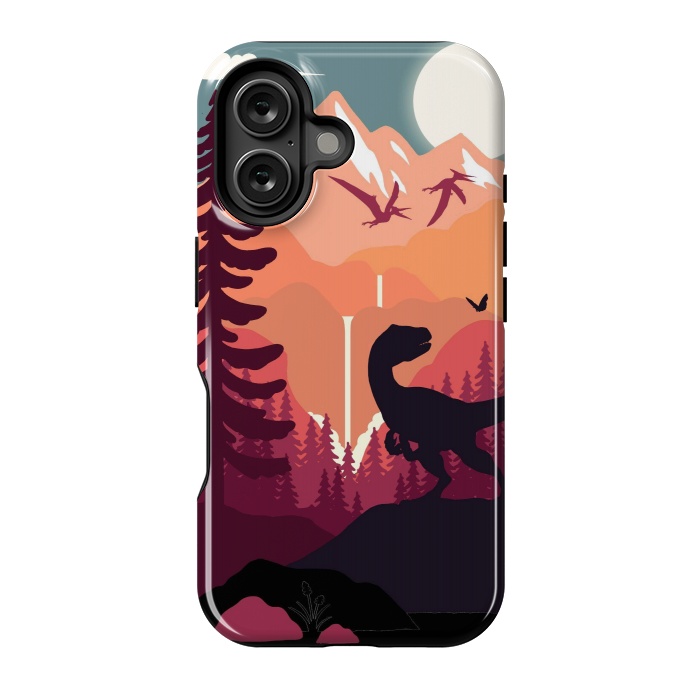 iPhone 16 StrongFit Jurassic Raptor Outdoors by LM2Kone