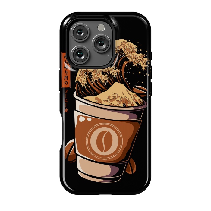 iPhone 16 Pro StrongFit Great Wave of Takeout Coffee by LM2Kone