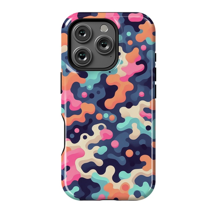 iPhone 16 Pro StrongFit Electric Blob Camo by JohnnyVillas