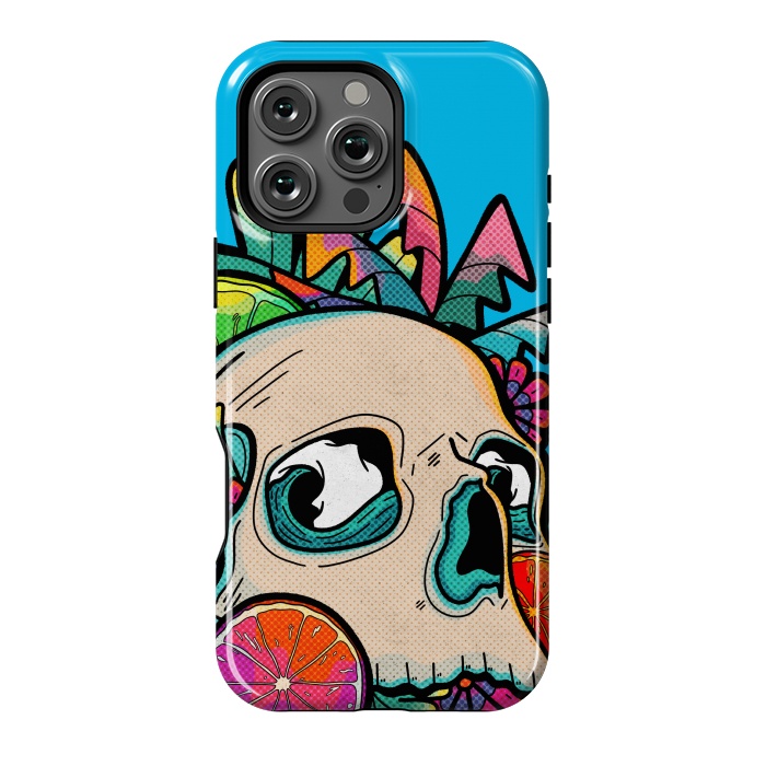 iPhone 16 Pro Max StrongFit Summer fruit skull by Steve Wade (Swade)