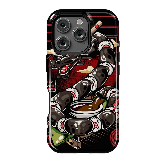 iPhone 16 Pro StrongFit Great Sushi Dragon Japanese by LM2Kone