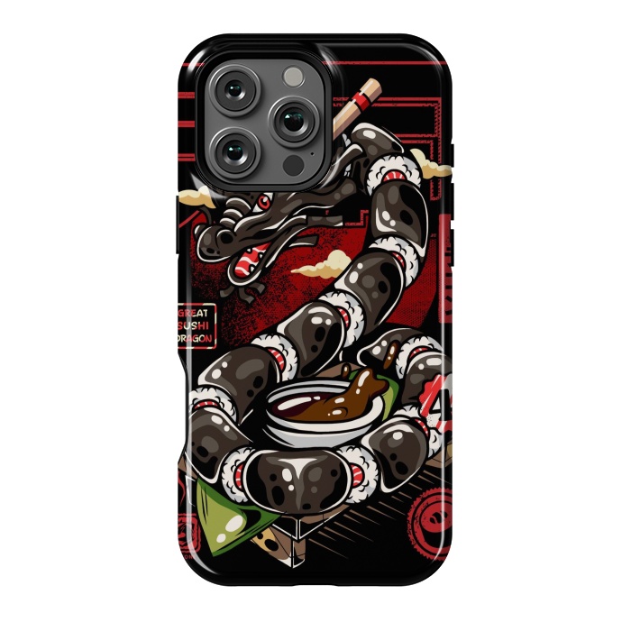 iPhone 16 Pro Max StrongFit Great Sushi Dragon Japanese by LM2Kone