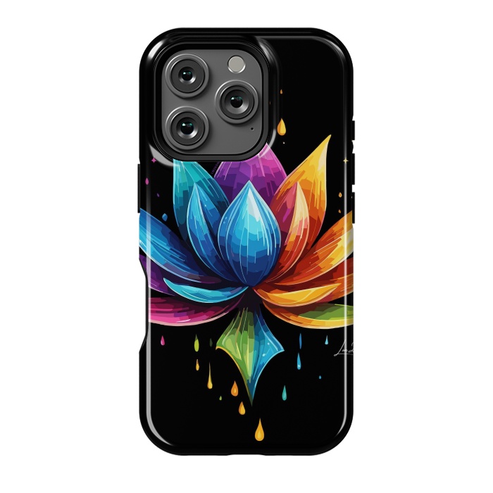 iPhone 16 Pro StrongFit Multicolors Lotus by LM2Kone