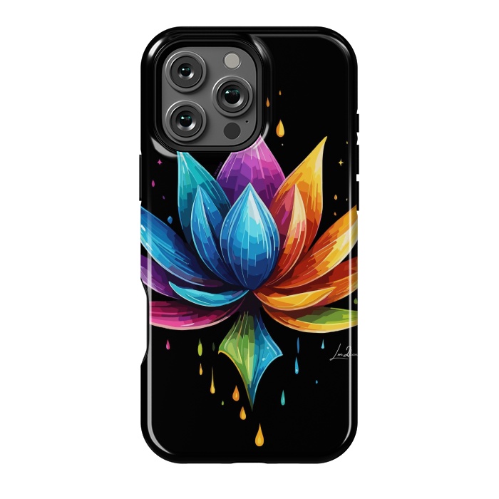 iPhone 16 Pro Max StrongFit Multicolors Lotus by LM2Kone